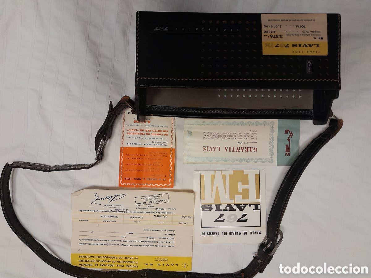 Alte Radios: Funda cuero LAVIS 767 y instrucciones, folletos...