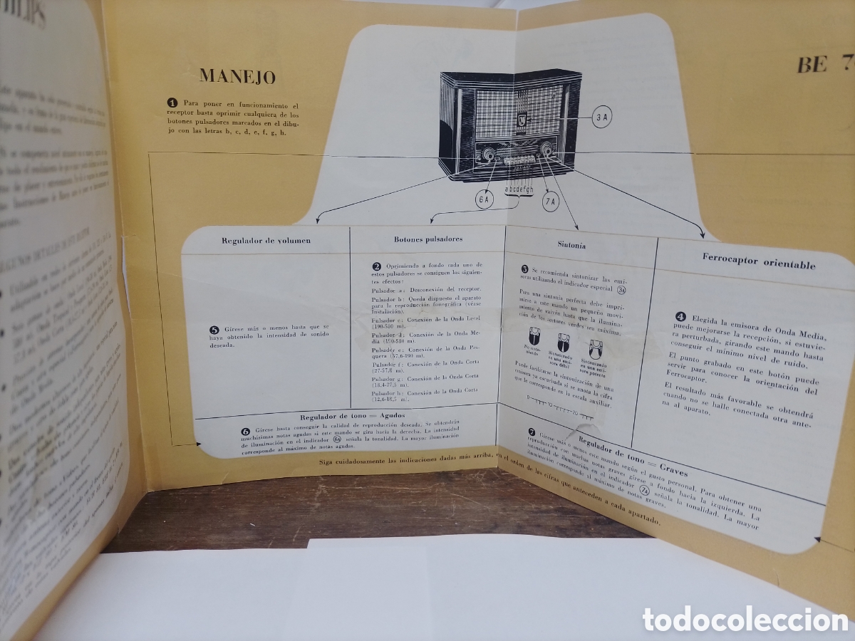 Radios antiguas: Instrucciones de manejo Philips BE 762 A. - Foto 3