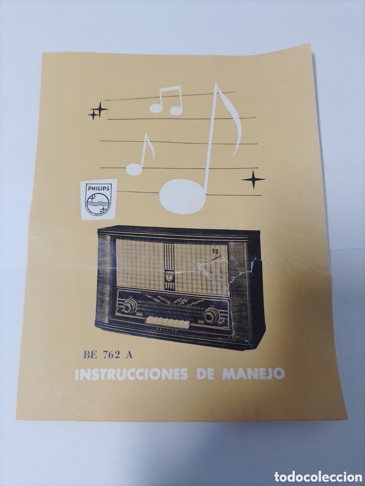 Radios antiguas: Instrucciones de manejo Philips BE 762 A. - Foto 1