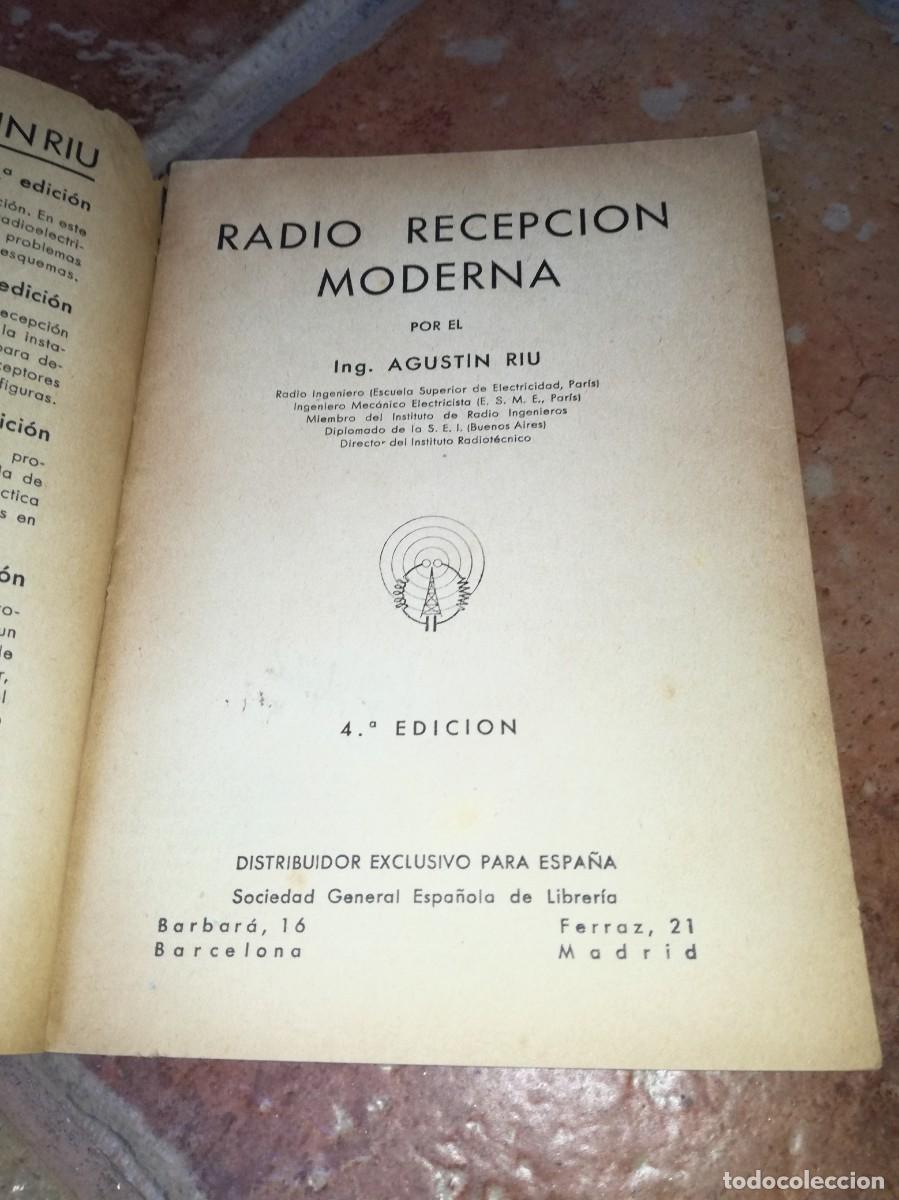 Radios antiguas: RADIO RECEPCION MODERNA-190 PAGS - Foto 2