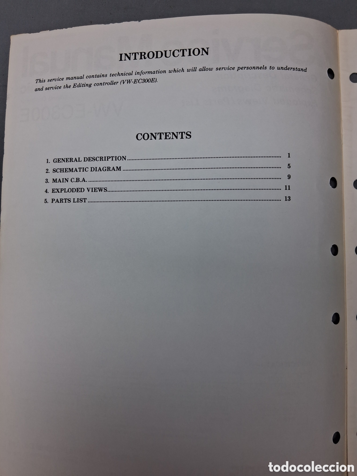 Radios antiguas: Panasonic Service Manual VW-EC300E - Foto 3