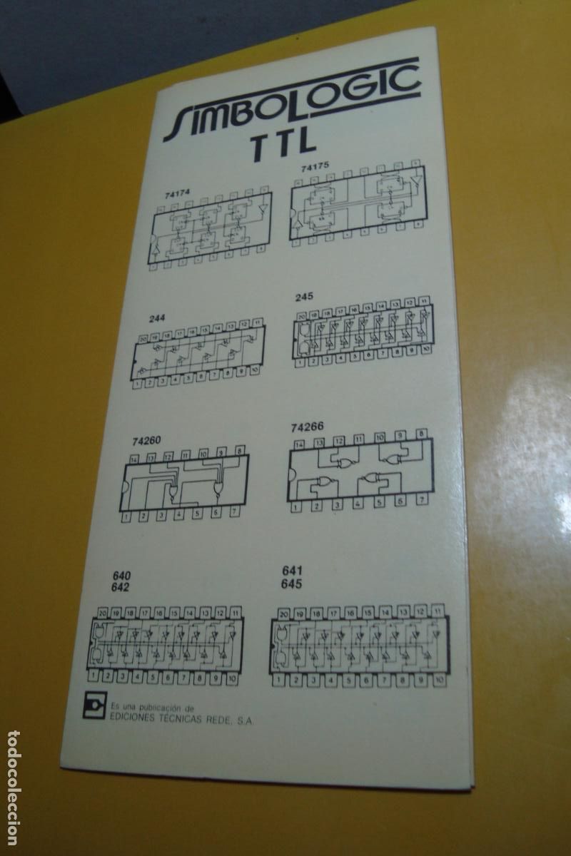 Radios antiguas: ANTIGUO TRIPTICO ESQUEMAS SIMBOLIC TTL. EDICIONES TECNICAS REDE S.A