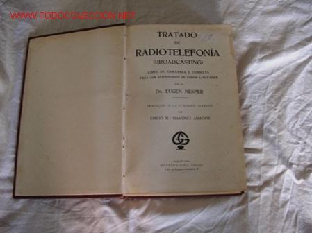 Radios antiguas: TRATADO DE RADIOTELEFONIA - Foto 1