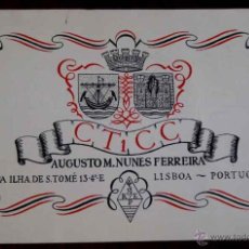 Radios antiguas: ANTIGUA TARJETA QSL - CT1CC - LISBOA (PORTUGAL) - AÑOS 50