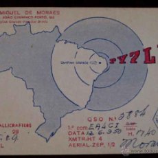 Radios antiguas: ANTIGUA TARJETA QSL - PY7LN . BRASIL - AÑOS 50