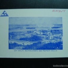 Radios antiguas: TARJETA POSTAL QSL RADIOAFICIONADOS 1976, JAKOBSTAD - FINLAND - SCHAUMAN AB PAPER MILLS