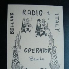 Radios antiguas: TARJETA POSTAL QSL RADIOAFICIONADOS, BELLUNO, ITALY, ITALIA . Lote 58410759