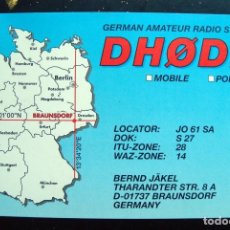 Radios antiguas: TARJETA POSTAL QSL RADIOAFICIONADO, ALEMANIA 1995