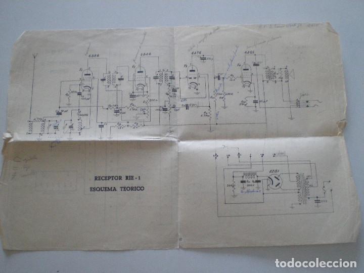 Radios antiguas: RECEPTOR RIE 1 - ESQUEMA TEORICO - 1960s - Foto 1