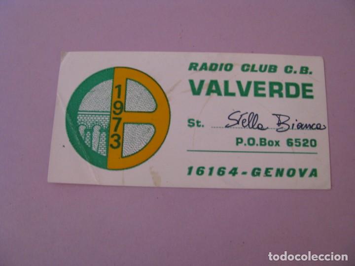 tarjeta de radio club c. b. valverde. genova. i - Buy Antique amateur radio  equipment and accesories on todocoleccion