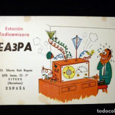 Radios antiguas: TARJETA POSTAL QSL RADIOAFICIONADO. EA3PA - SITGES (BARCELONA), 1971. RADIO AFICIONADO