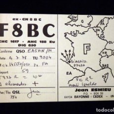 Radios antiguas: TARJETA POSTAL QSL RADIOAFICIONADO. F8BC - BAYONNE (FRANCIA), 1978. RADIO AFICIONADO 