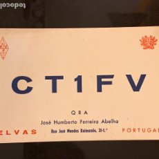 Radios antiguas: TARJETA RADIOAFICIONADO CT1FV PORTUGAL. AÑO 1954.