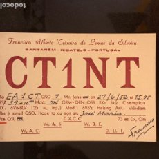 Radios antiguas: POSTAL RADIOAFICIONADO CT1NT SANTAREM (PORTUGAL). AÑO 1952