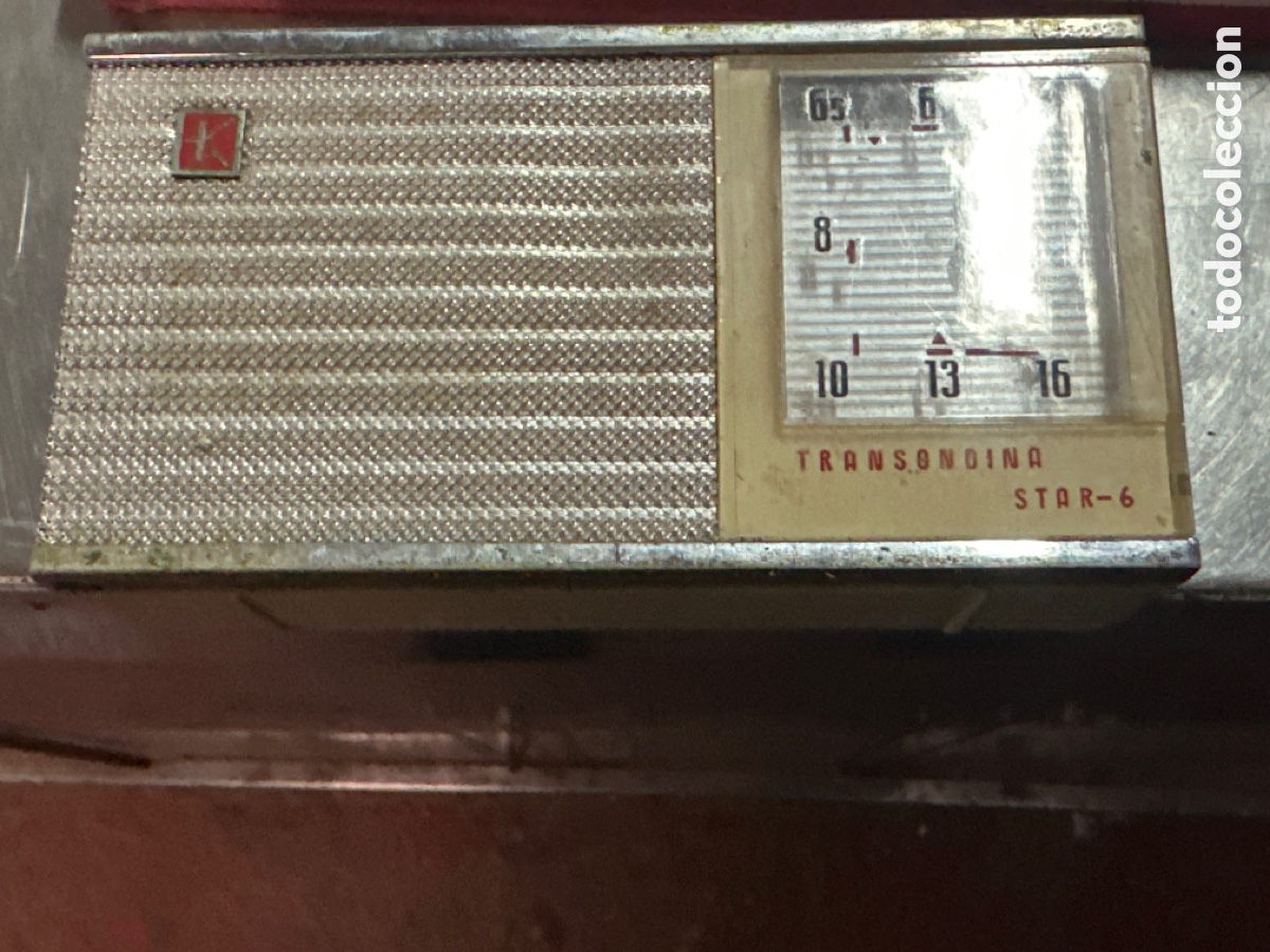 Radios antiguas: Transondina star-6 con su funda - Foto 1