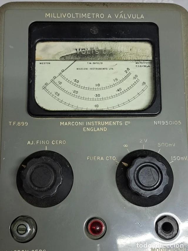 Radios antiguas: Milivoltimetro v&aacute;lvulas Marconi LTD - Foto 3