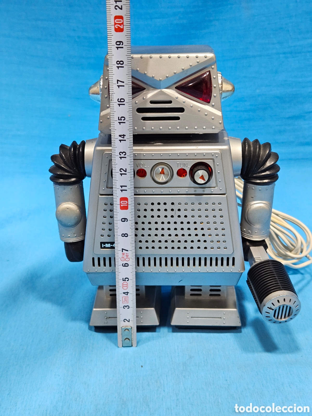 Radios antiguas: ROBOT STAR COMMAND 1977 CON MICROFONO . FUNCIONA AUNQUE NO SE MUY BIEN COMO. - Foto 7