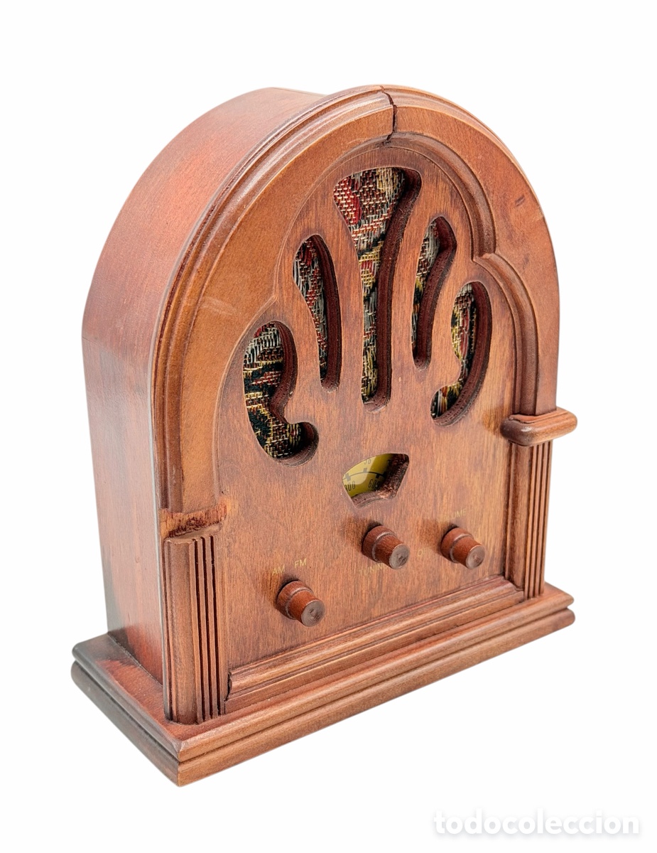 Radios antiguas: Radio de Dise&ntilde;o Vintage de Madera