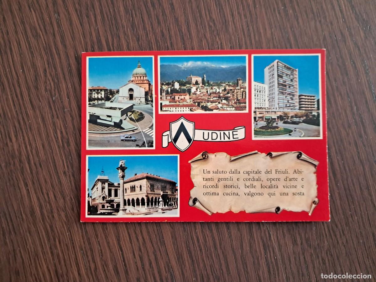 Radios antiguas: postal QSL radioaficionados, Udine, Italia, a&ntilde;o 1975.