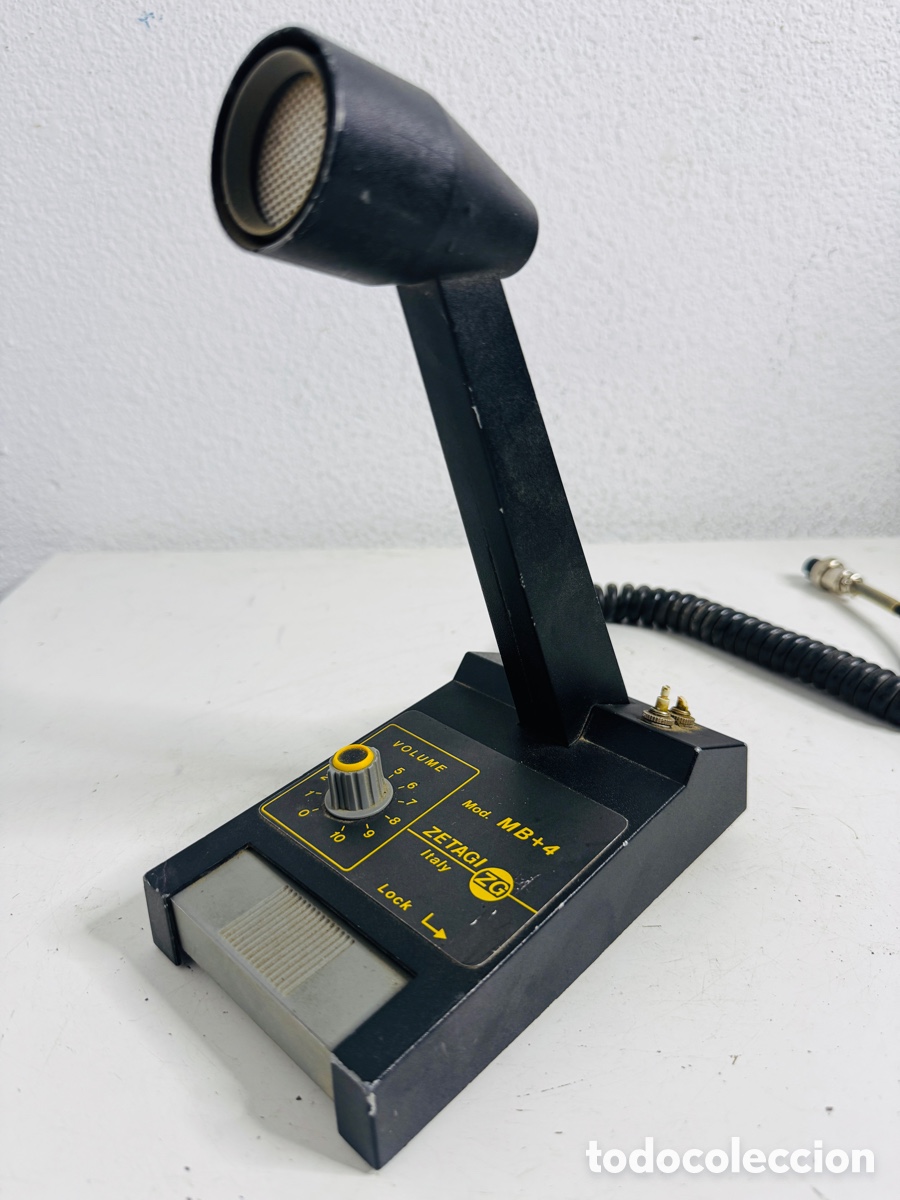 Radios antiguas: Zetagi MB+4 Italy Desktop Microphone CB Radio Transceiver Untested