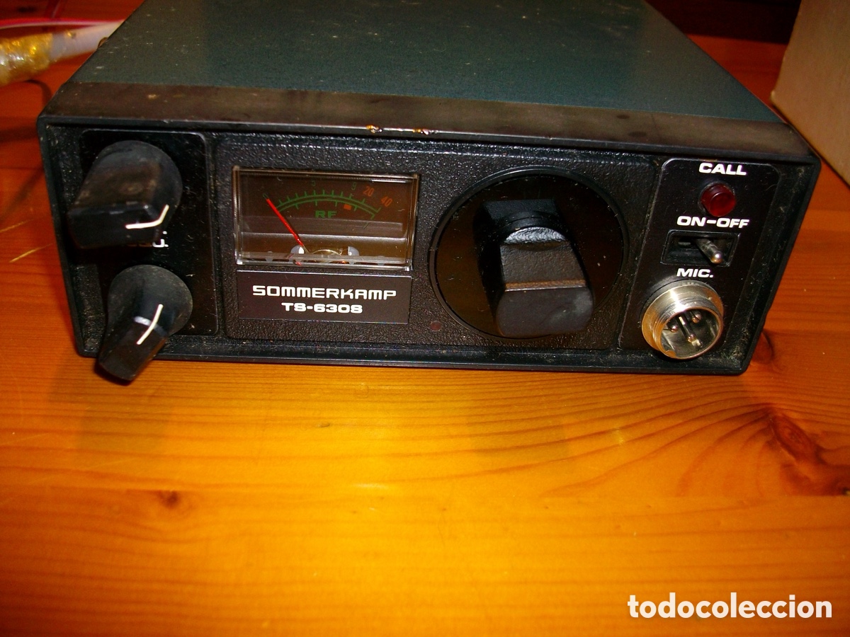 Radios antiguas: Emisora port&aacute;til Sommerkamp para coche con micr&oacute;fono