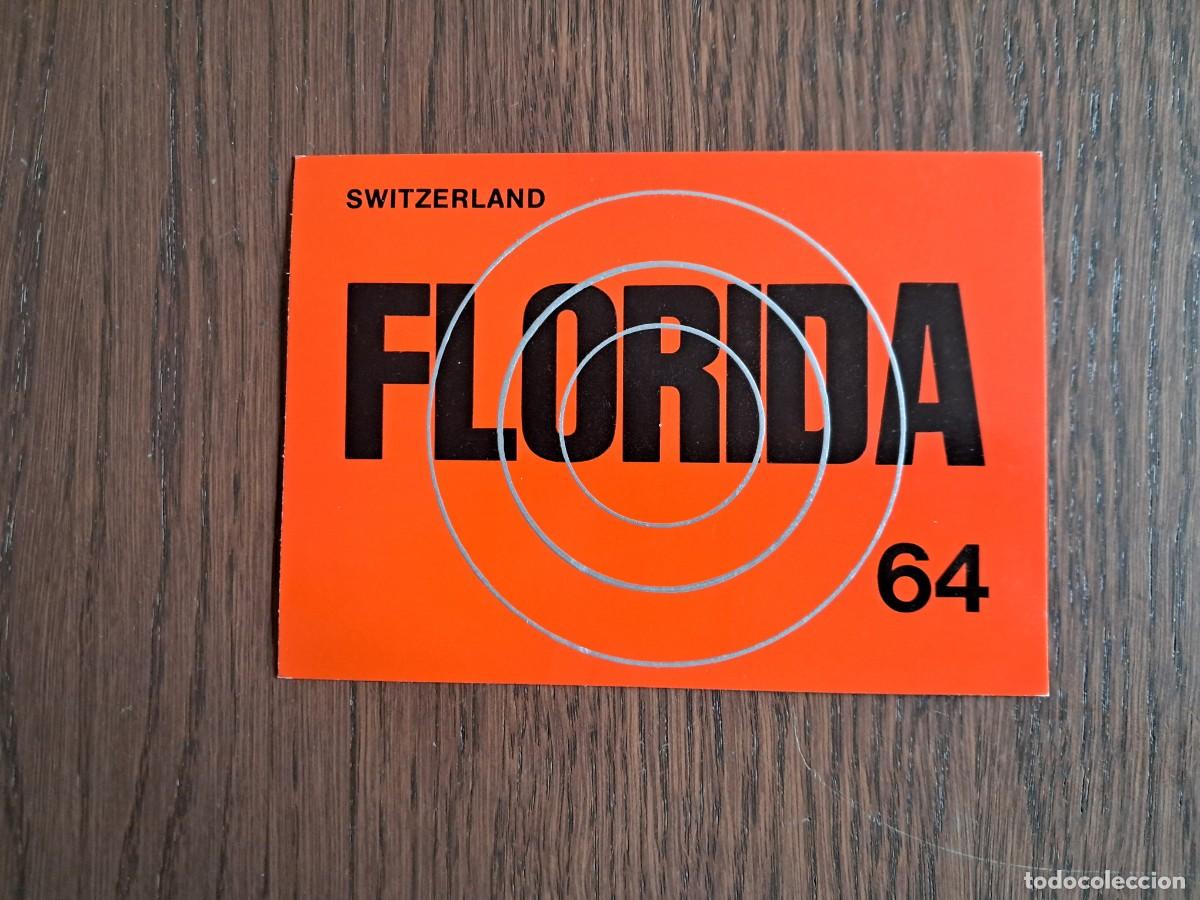 Radios antiguas: tarjeta postal QSL radioaficionados, Florida 64, Switzerland, Radio foxtrot Oscar, Suiza, a&ntilde;o 1975.