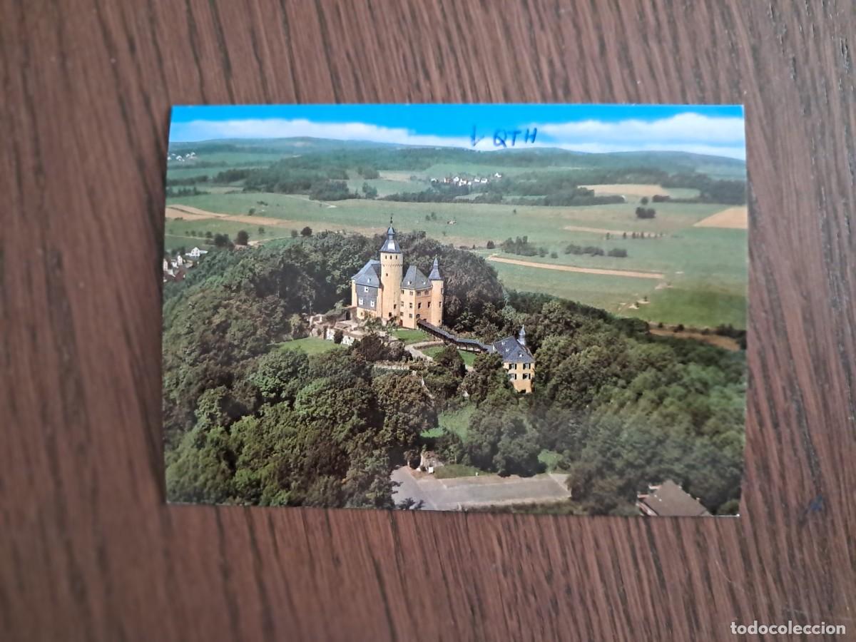 Radios antiguas: postal QSL radioaficionados, museum and forum Schloss Homburg, Alemania, a&ntilde;os 70