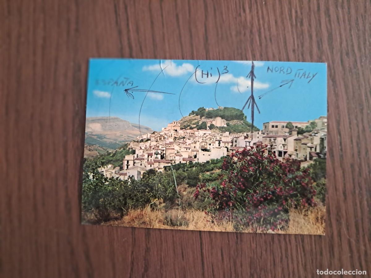 Radios antiguas: postal QSL radioaficionados, Calatafimi, Sicilia. Italia, a&ntilde;os 70.
