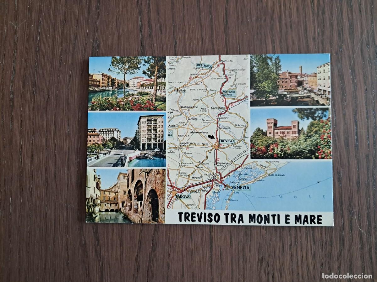Radios antiguas: postal QSL radioaficionados, Treviso, Italia, a&ntilde;o 1975.