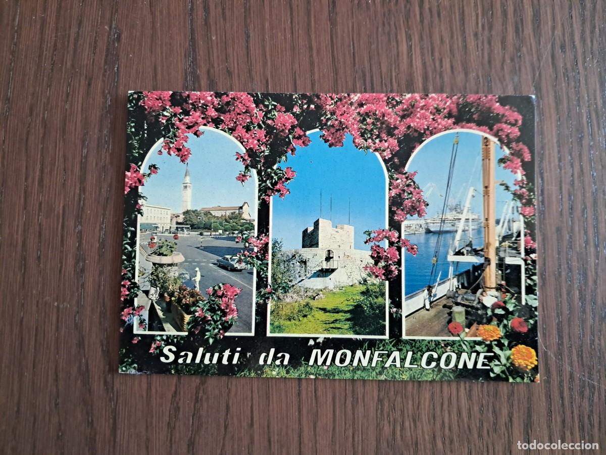 Radios antiguas: postal QSL radioaficionados, Monfalcone, Italia, a&ntilde;o 1975.
