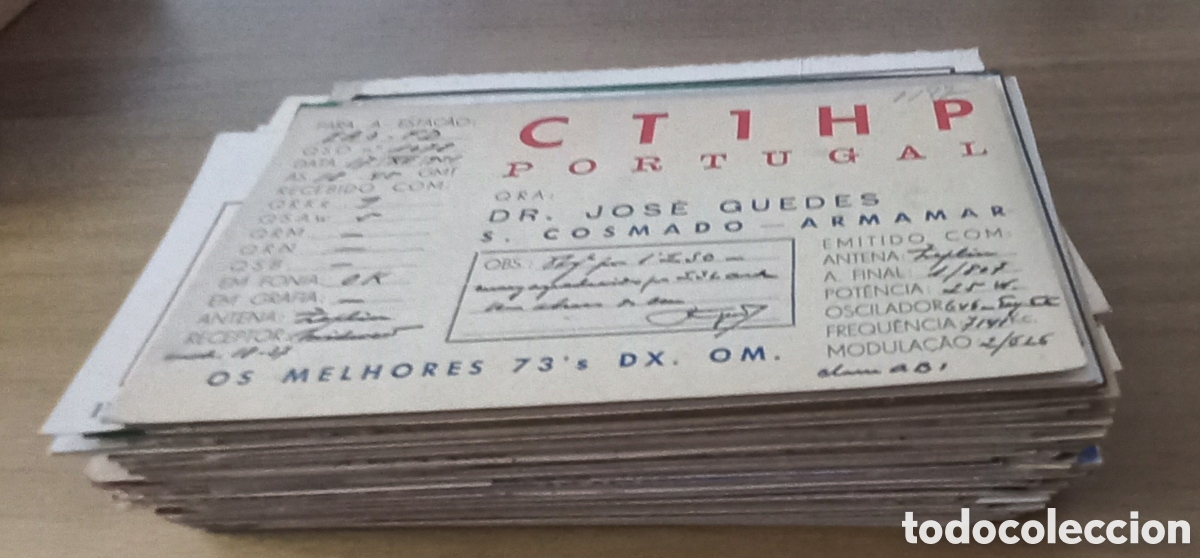 Radios antiguas: LOTE 116 TARJETAS QSL RADIOAFICIONADOS (Espa&ntilde;olas y Extranjeras) A&ntilde;os 50