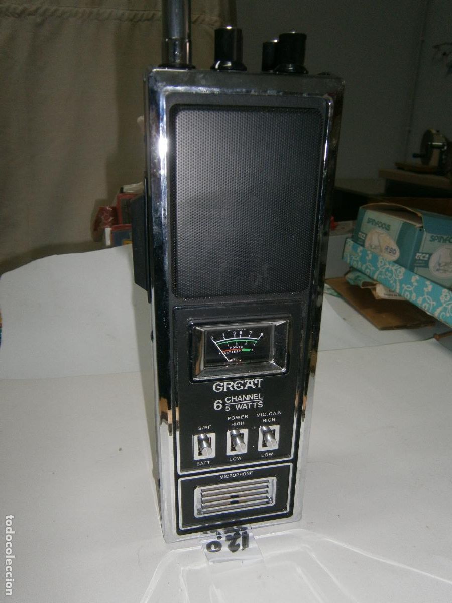 Radios antiguas: ESPECTACULAR WALKIE TALKIE VINTAGE GREAT MOD. GT-417 NUEVO EN SU CAJA SIN USAR ANTENA GIGANTE