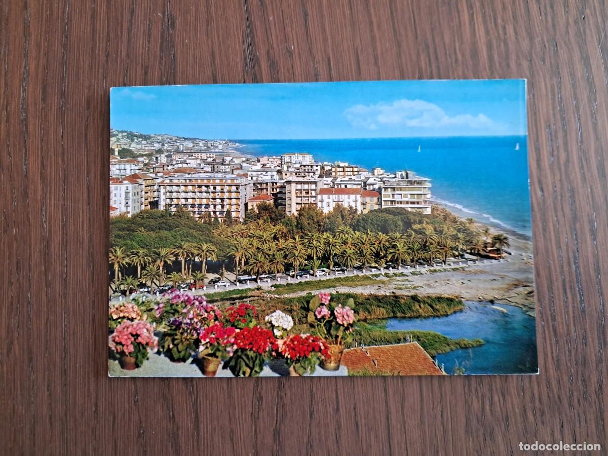 Radios antiguas: postal QSL radioaficionados, Riviera del Fiori, Italia, a&ntilde;o 1974.
