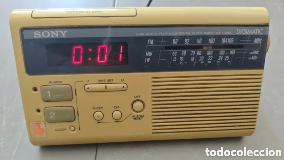 Radios antiguas: Vintage Radio Reloj Despertador Sony Digimatic