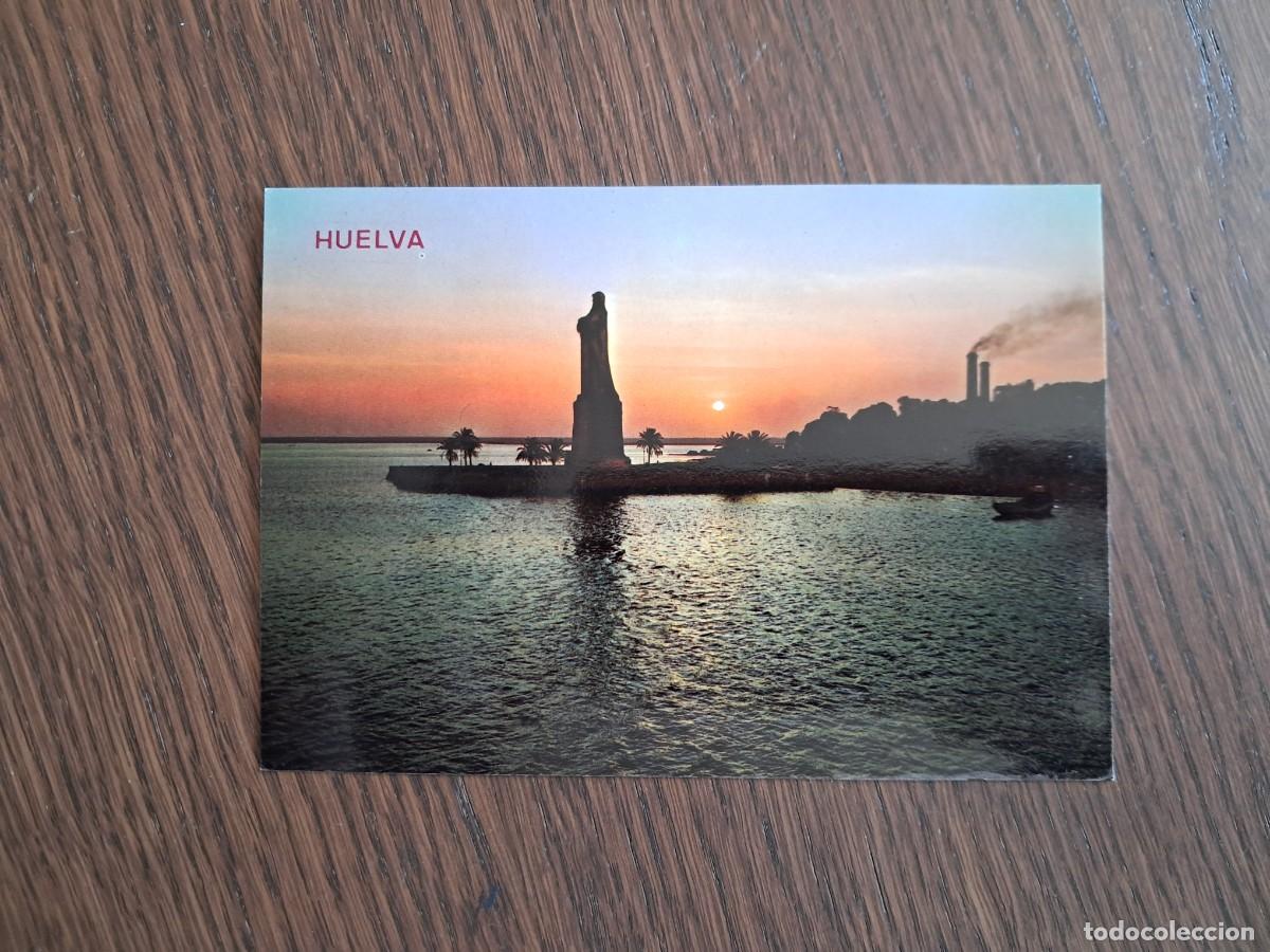 Radios antiguas: postal QSL radioaficionados, monumento a Col&oacute;n, punta del Sebo. Huelva. a&ntilde;o 1975.