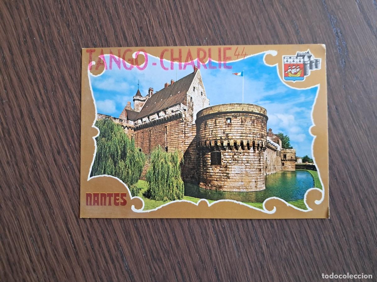 Radios antiguas: postal QSL radioaficionados, Chateau Ducs de Bretagne, Nantes, Francia, a&ntilde;o 1975
