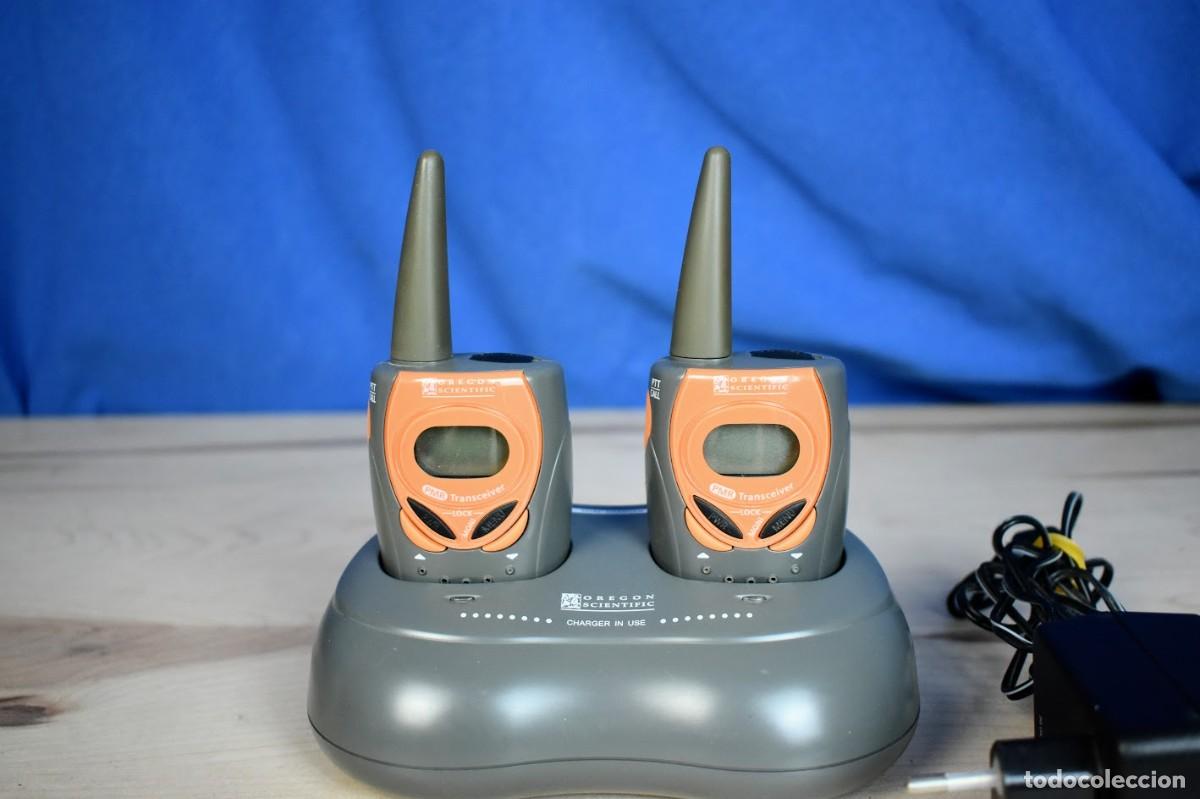 Radios antiguas: Pareja de Walkie talkie Oregon Scientific TP329 mas base doble (leer descripcion)