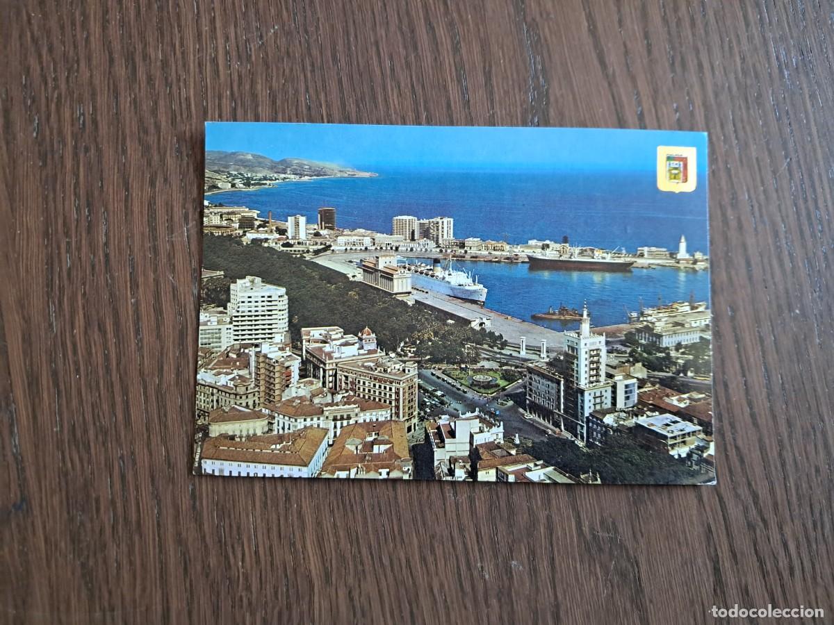 Alte Radios: postal QSL radioaficionados, vista parcial a&eacute;rea de M&aacute;laga, a&ntilde;o 1975.