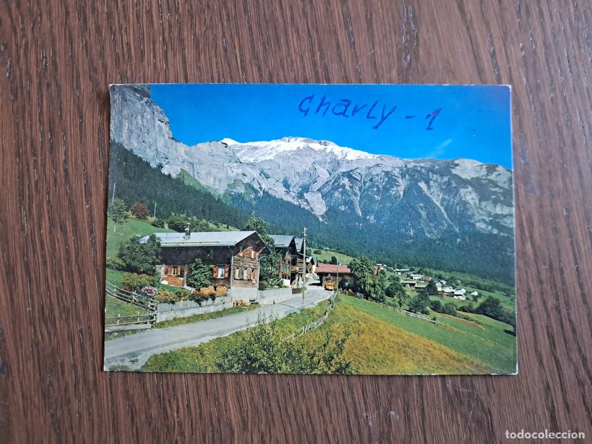 Alte Radios: postal QSL radioaficionados, imagen de Suiza, a&ntilde;o 1975.