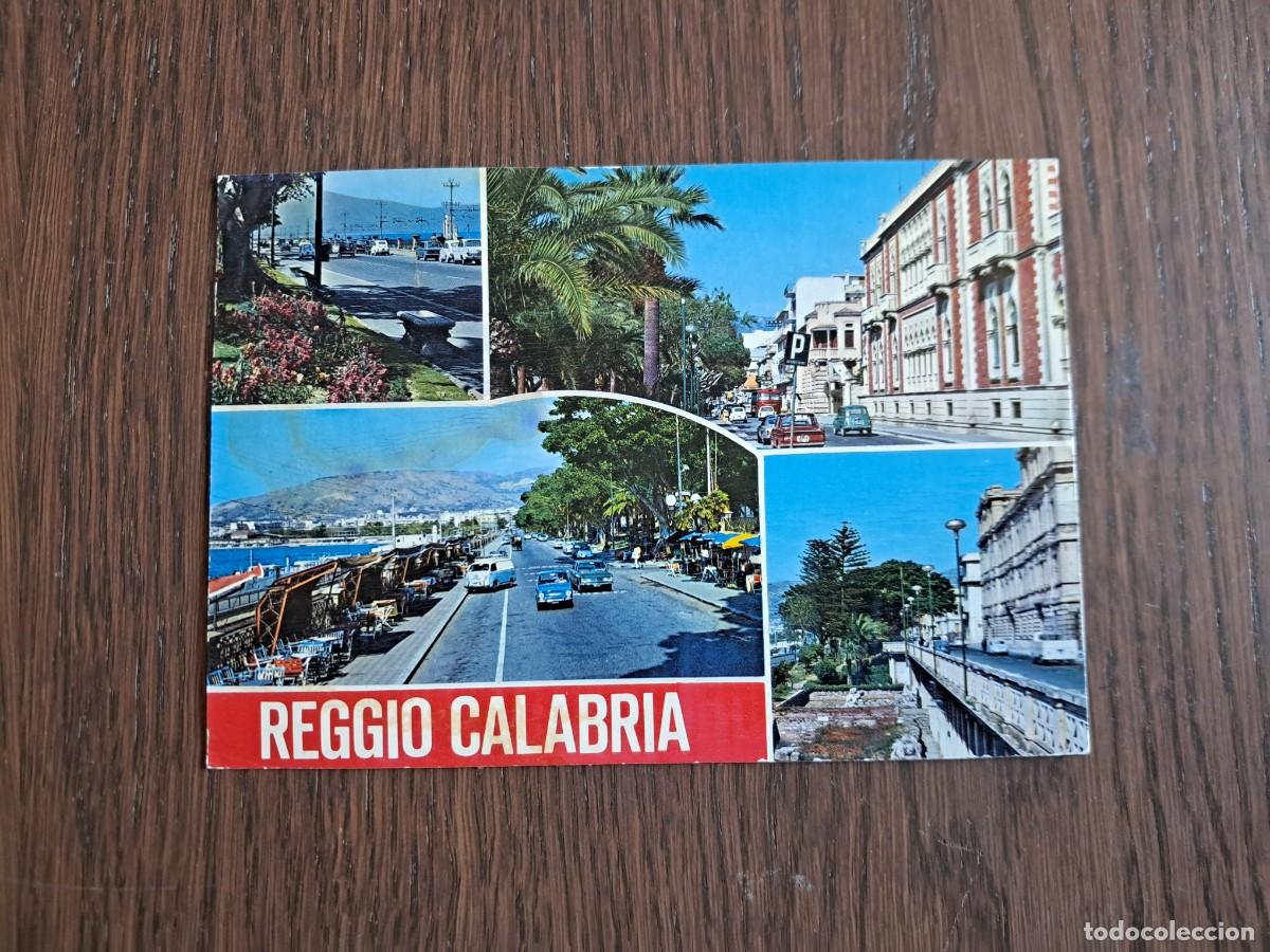 Alte Radios: postal QSL radioaficionados, diferentes vistas Reggio Calabria, Italia, a&ntilde;os 70