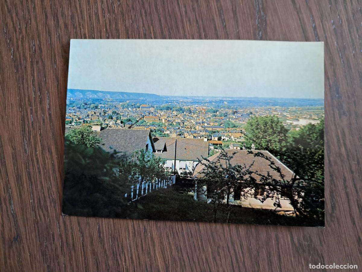 Radios antiguas: postal QSL radioaficionados, vista panor&aacute;mica Caudelec, Francia, a&ntilde;o 1975.