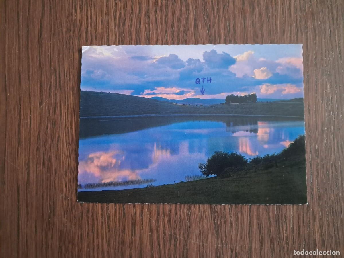 Radios antiguas: postal QSL radioaficionados, atardecer en Weinfelder, Alemania, a&ntilde;os 70.