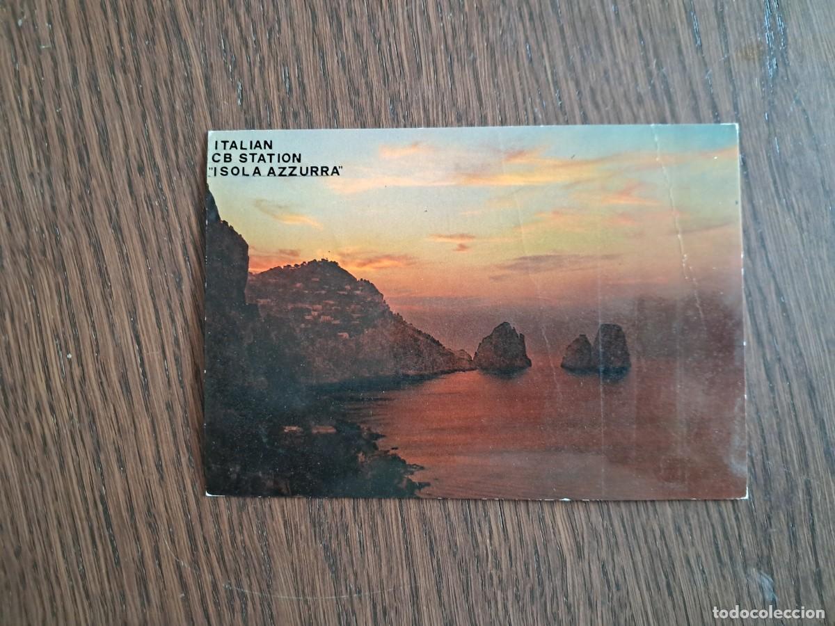 Radios antiguas: postal QSL radioaficionados, Capri, Italia, a&ntilde;o 1975.
