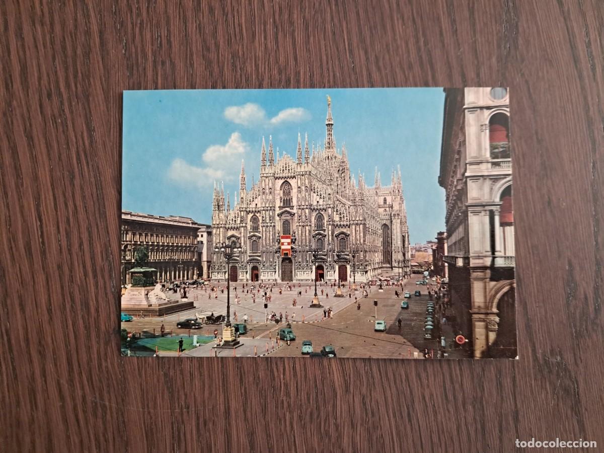 Radios antiguas: postal QSL radioaficionados, Piazza Duomo, Milan. a&ntilde;o 1975.