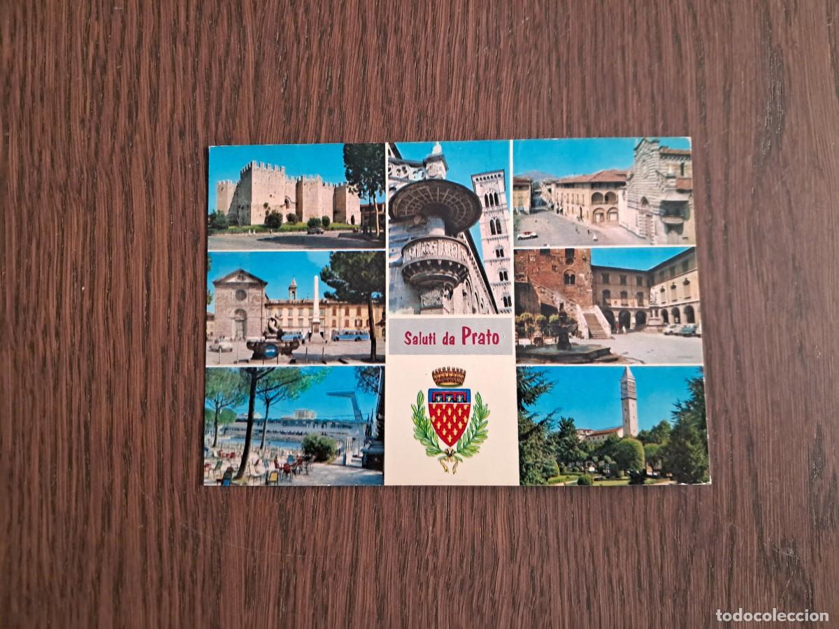 Radios antiguas: postal QSL radioaficionados, Prato, Italia, a&ntilde;os 70.