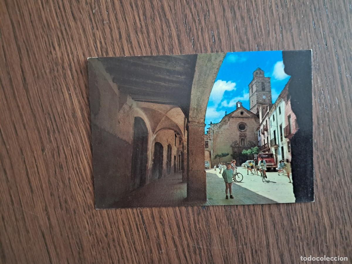 Radios antiguas: postal QSL radioaficionados, pla&ccedil;a de l'esglesia, L'Aleixar, Tarragona, a&ntilde;o 1974.