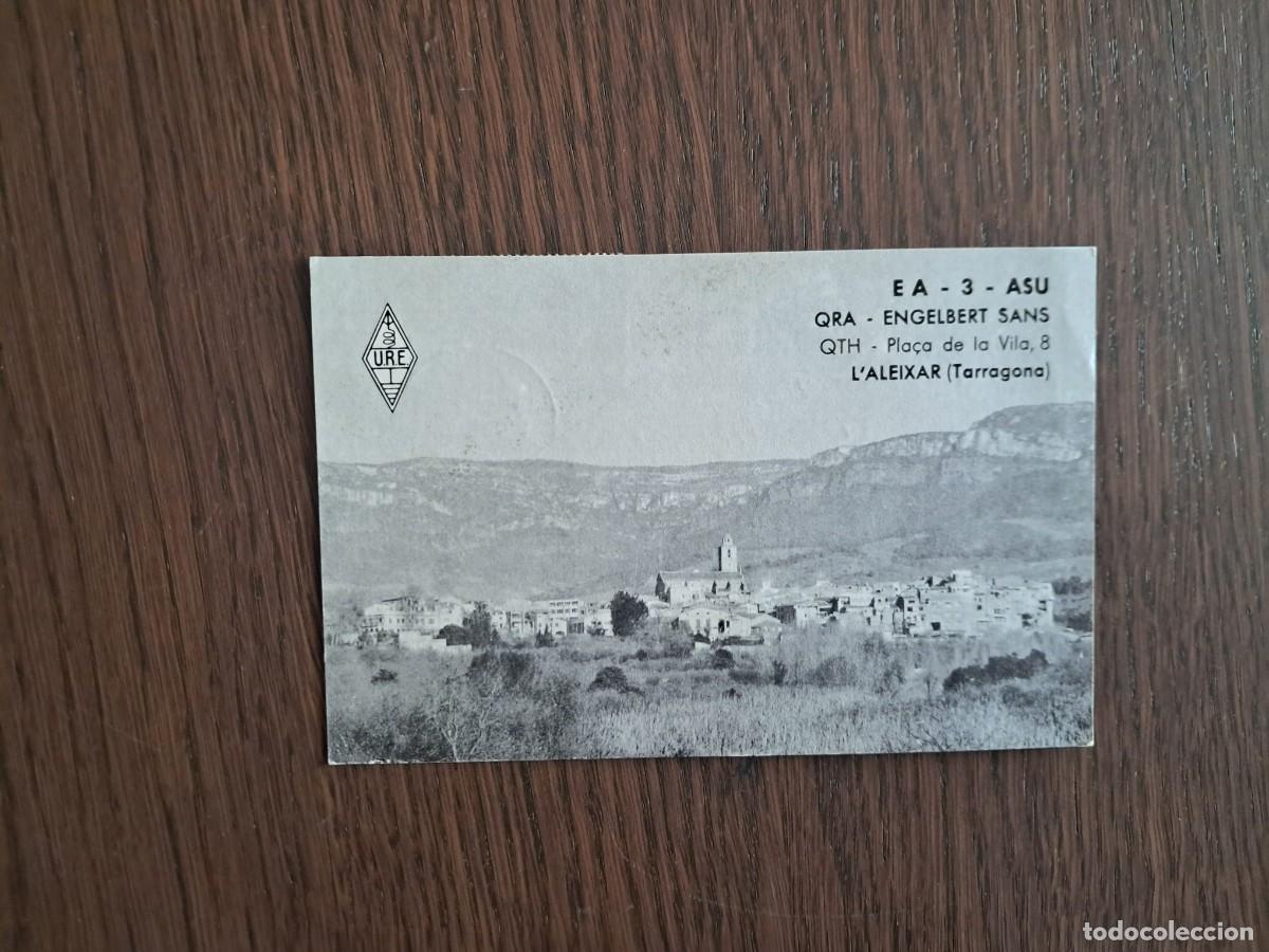 Radios antiguas: postal QSL radioaficionados, L'Aleixar, Tarragona, a&ntilde;o 1977.