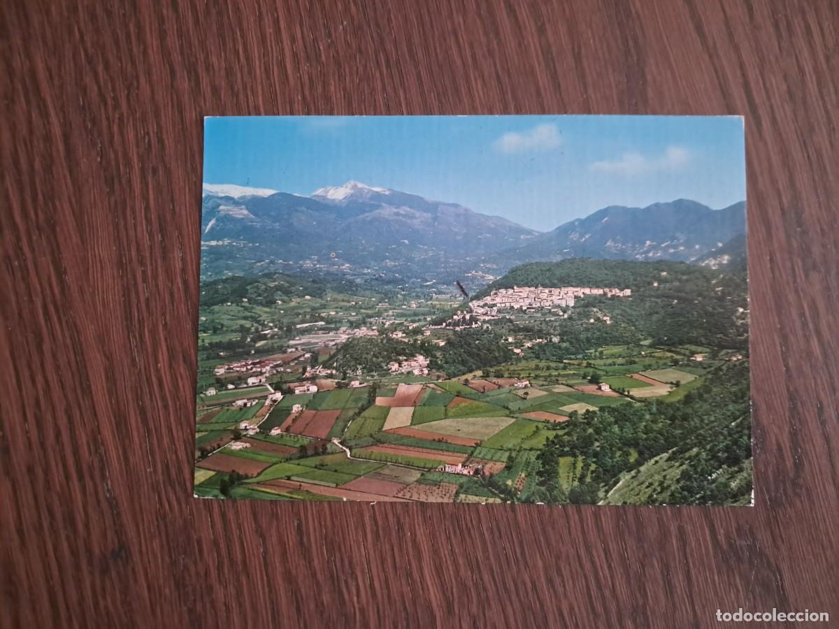 Radios antiguas: postal QSL radioaficionados, vista panor&aacute;mica de Atina, Italia, a&ntilde;o 1975.
