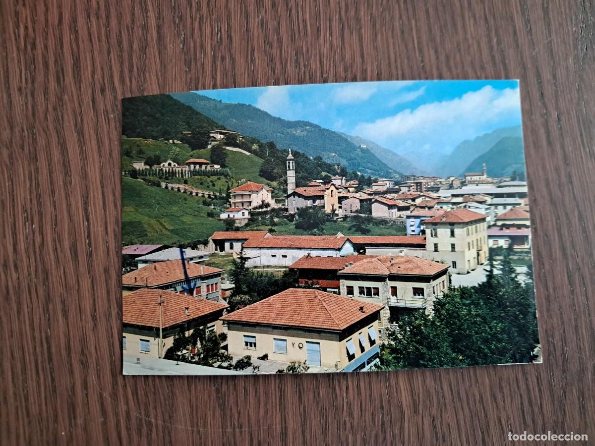 Radios antiguas: postal QSL radioaficionados, vista panor&aacute;mica Semonte, Italia, a&ntilde;o 1974.
