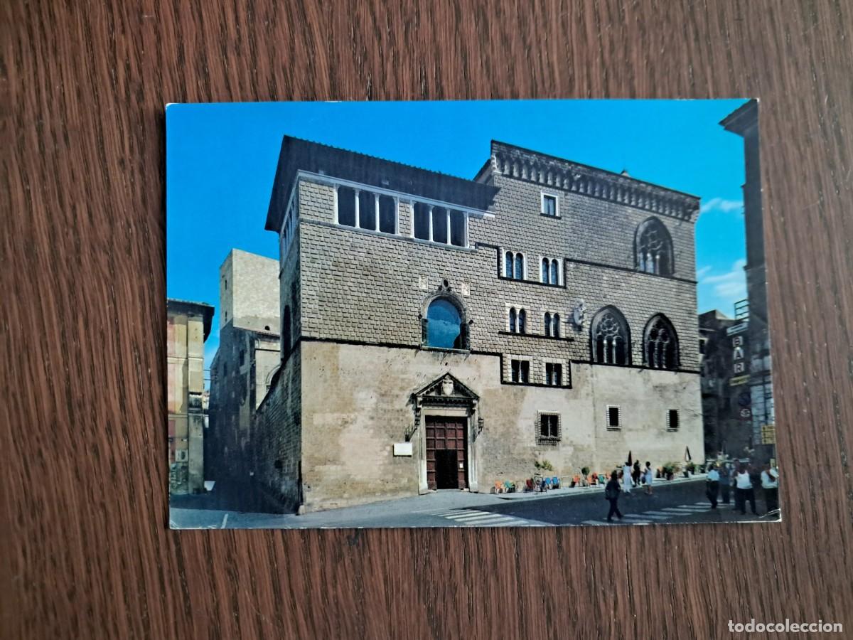 Radios antiguas: postal QSL radioaficionados, palacio Vitelleschi, Tarquinia, Italia, a&ntilde;o 1974.